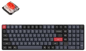 Клавіатура механічна Keychron K17 PRO 100Key, Gateron MX 2.0 Red, WL/BT/USB-A, QMK, White Led, чорний