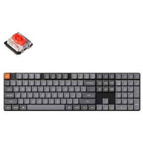 Клавіатура механічна Keychron K5 Max 104Key, Gateron MX 2.0 Red, WL/BT/USB-A, QMK, White Led, чорний