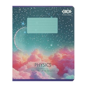 Тетрадь ученическая школьная CLOUDS, 36л., клетка, физика, KIDS LINE