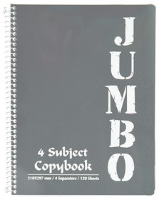 Блокнот MINTRA Mini Jumbo A5, 150 листов, клетка, серый