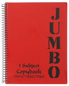 Блокнот MINTRA Mini Jumbo A5, 150 листов, клетка, красный
