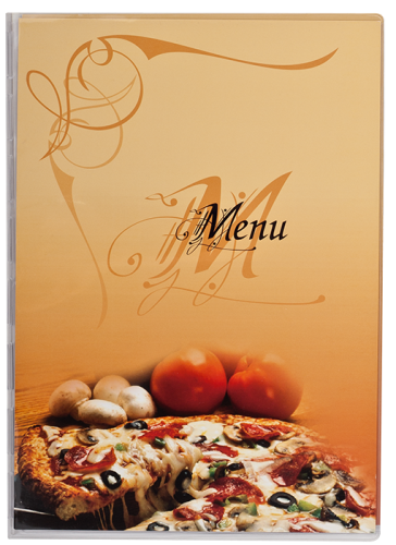 Папка "МЕНЮ" PIZZA, А4, PVC, три стороны, прозрачная - №2
