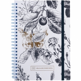 Блокнот на спирали карт. обл., А5,80 л,кл.,OS,Gold Cat