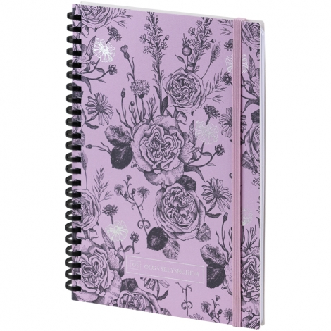 Блокнот на спирали карт. обл., А5,80 л,кл.,OS,Pink Roses - №2