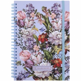 Блокнот на спирали карт. обл., А5,80 л,кл.,OS,Spring flow