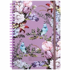 Блокнот на спирали карт. обл., А5,80 л,кл.,OS,Blue birds