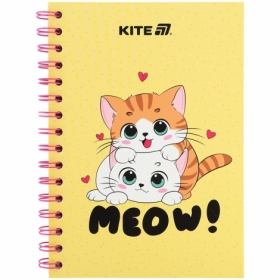 Блокнот на спирали картонная обл., А5, 80 л, кл, Cute 1