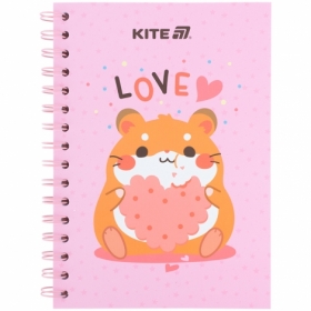 Блокнот на спирали картонная обл., А5, 80 л, кл, Cute 3