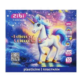 Пластилін UNICORN 10 кольорів, 160г, KIDS Line