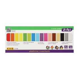 Пластилін 16 кольорів, 256г, KIDS Line