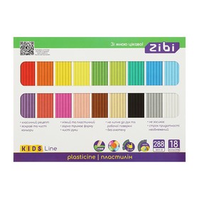 Пластилін 18 кольорів, 288г, KIDS Line