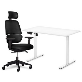 Комплект Mealux PowerDesk Lite White + Leo Air Plus Black
