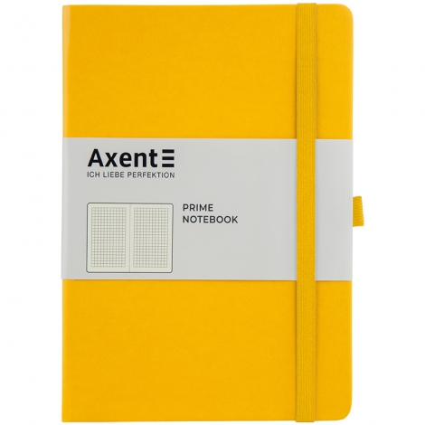Книга записная Axent Partner Prime 14.5х21 см, 96 листов, клетка, желтая - №1