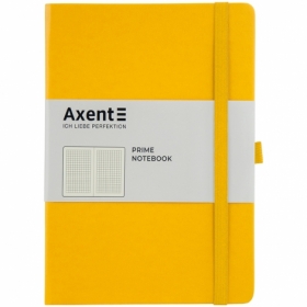 Книга записная Axent Partner Prime 14.5х21 см, 96 листов, клетка, желтая
