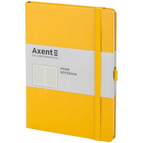 Книга записная Axent Partner Prime 14.5х21 см, 96 листов, клетка, желтая - №3