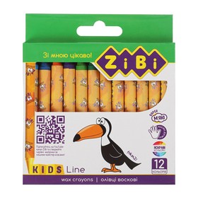 Карандаши цветные восковые KIDS Line, 12 цветов