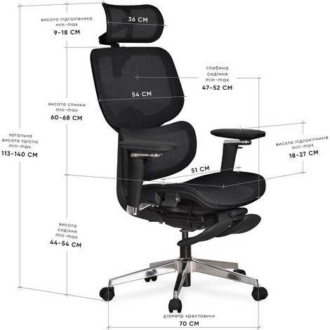 Кресло Mealux D2 Air Plus Black - №2