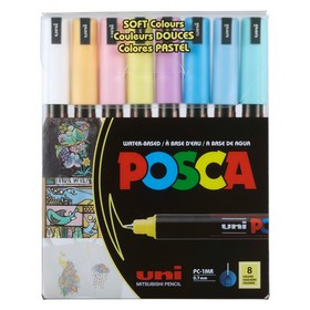 Набор маркеров uni POSCA Soft Color, 0,7мм, 8 шт.