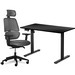 Комплект Mealux PowerDesk Lite Black + Leo Air Plus Grey - №1