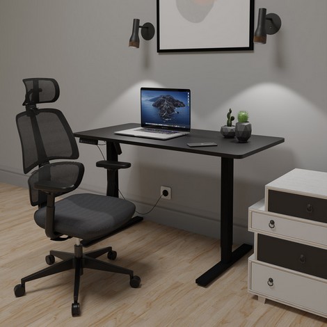 Комплект Mealux PowerDesk Lite Black + Leo Air Plus Grey - №3
