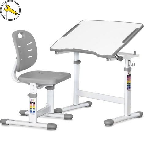 Комплект Evo-kids (стол+стул) Evo-03 Ergo Grey - №1