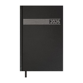 Щоденник датов. 2026 TIME, A5, чорний , бумвініл