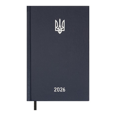 Ежедневник дат. 2026 AIRY, A5, синий, бумвинил - №1