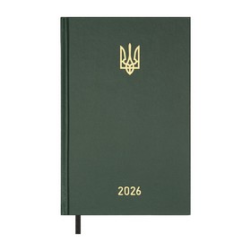 Щоденник датов. 2026 AIRY, A5, зелений, бумвініл