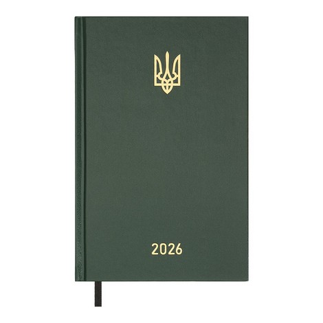 Ежедневник дат. 2026 AIRY, A5, зеленый, бумвинил - №1
