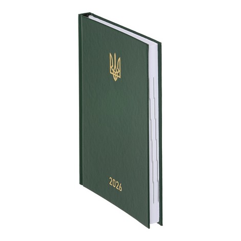 Ежедневник дат. 2026 AIRY, A5, зеленый, бумвинил - №2