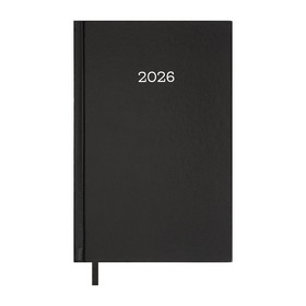 Щоденник датов. 2026 SIMPLE, A5,чорний , бумвініл
