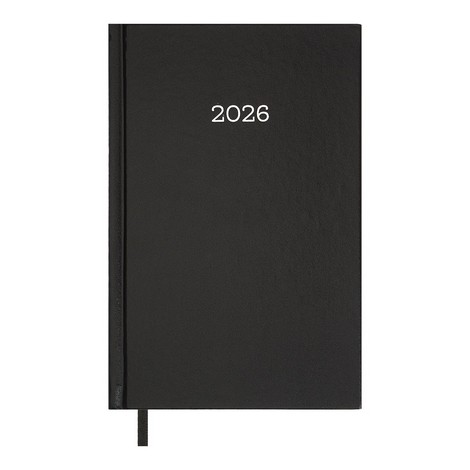 Ежедневник дат. 2026 SIMPLE, A5, черный, бумвинил - №1