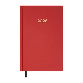Щоденник датов. 2026 SIMPLE, A5,червоний , бумвініл