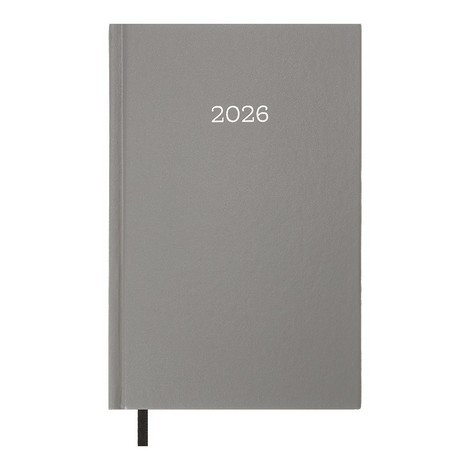 Ежедневник дат. 2026 SIMPLE, A5, серый, бумвинил - №1