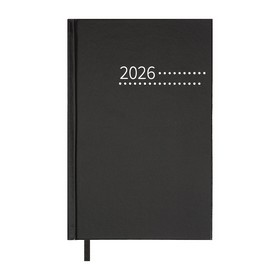 Щоденник датов. 2026 ZEST, A5, чорний , бумвініл