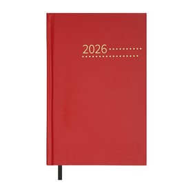 Щоденник датов. 2026 ZEST, A5, червоний, бумвініл