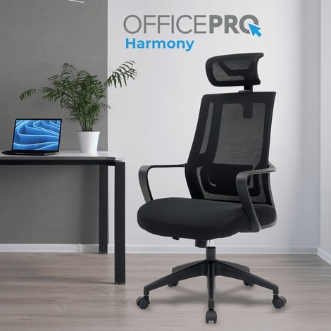 Кресло офисное Officepro Harmony OC310-B-B-B Black - №6