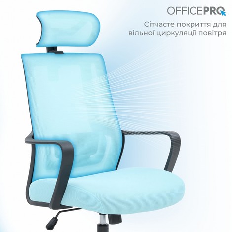 Офисное кресло офисное Officepro Harmony OC310-B-BL-BL Black/Blue - №8