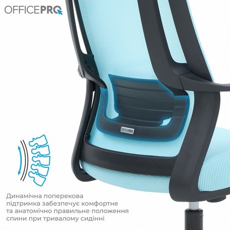 Офисное кресло офисное Officepro Harmony OC310-B-BL-BL Black/Blue - №9