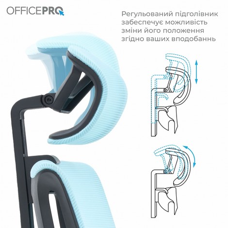 Офисное кресло офисное Officepro Harmony OC310-B-BL-BL Black/Blue - №10