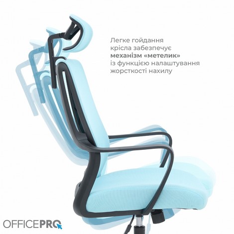Офисное кресло офисное Officepro Harmony OC310-B-BL-BL Black/Blue - №11