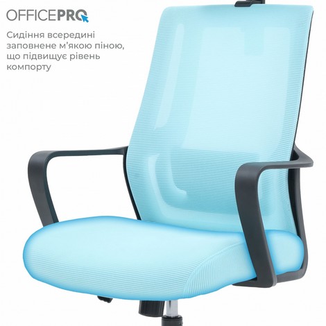 Офисное кресло офисное Officepro Harmony OC310-B-BL-BL Black/Blue - №13
