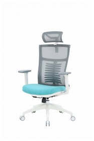 Крісло офісне Officepro Balance OC550-W-DG-BL White/Dark Gray/Blue