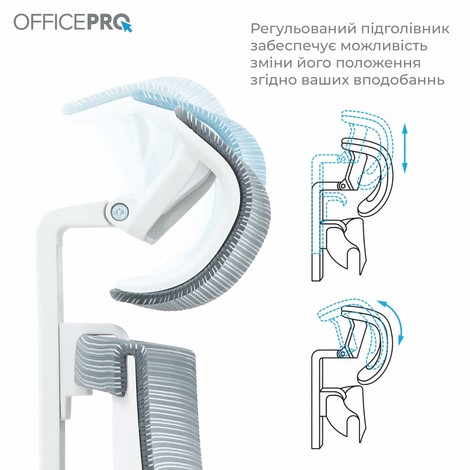Кресло офисное Officepro Balance OC550-W-DG-OR White/Dark Gray/Orange - №10