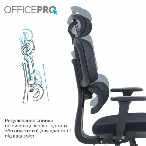 Офисное кресло Officepro Skyline OC580-B-B-B Black - №9