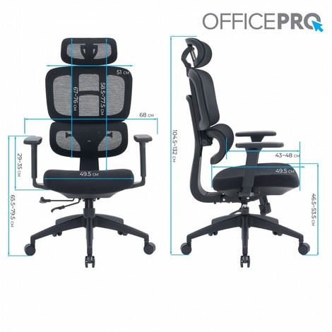 Офисное кресло Officepro Skyline OC580-B-B-B Black - №16