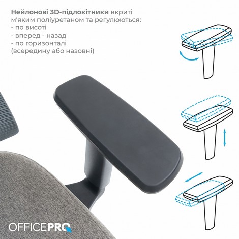 Офисное кресло Officepro Wave OC599-B-DG-DG Black/Dark Gray - №9
