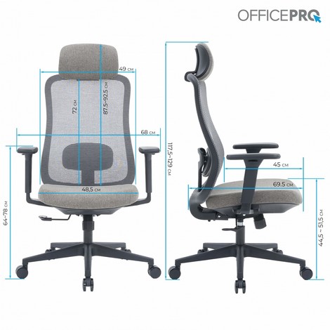 Офисное кресло Officepro Wave OC599-B-DG-DG Black/Dark Gray - №11