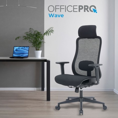 Офисное кресло Officepro Wave OC670-B-B-B Black - №10