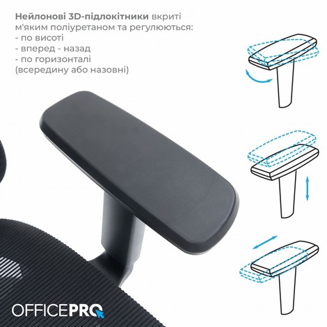 Офисное кресло Officepro Wave OC670-B-B-B Black - №16